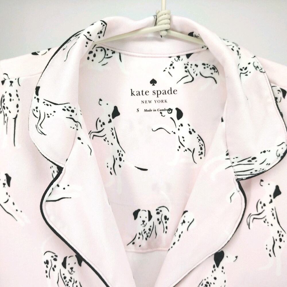 NWT Kate Spade Womens S Dalmatian Dog Pajama Shorts Set